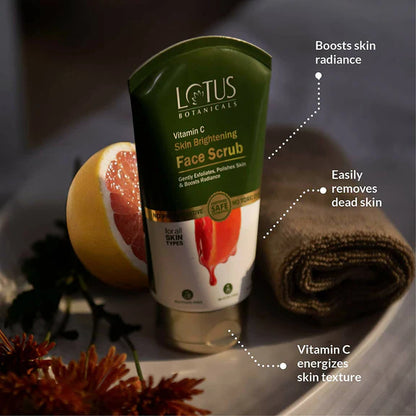 Lotus Botanicals Vitamin C Skin Brightening Face Scrub - 100 gm