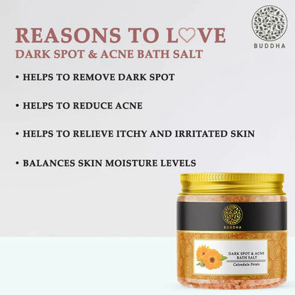 Buddha Natural Dark Spots & Acne Bath Salt - 100 gm