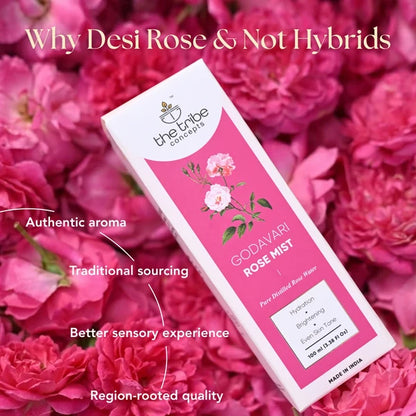 Godavari Rose Mist - 100% Pure Steam Distilled Facial Toner