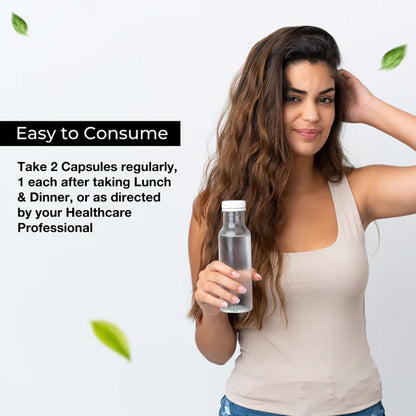 Health Veda Organics Advance Hair Vitamin with DHT Blocker & Biotin Capsules - 60 caps