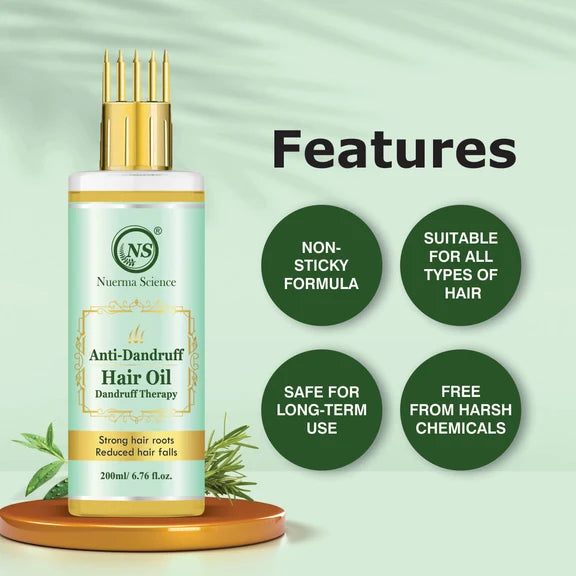 Nuerma Science Anti-Dandruff Hair Oil | Dandruff Relief & Scalp Rejuvenation - 200 ml
