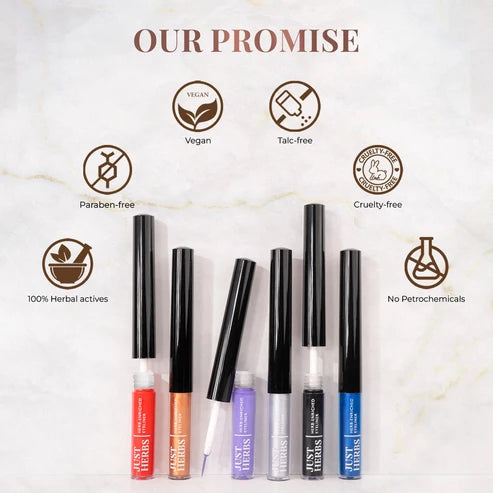 Herb-Enriched Waterproof Eyeliner Organic with Jojoba Oil & Vitamin E