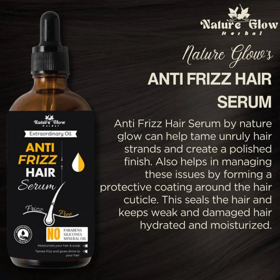 Nature Glow Herbal Anti Frizz Hair Serum - 30 ml