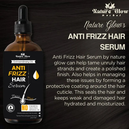 Nature Glow Herbal Anti Frizz Hair Serum - 30 ml