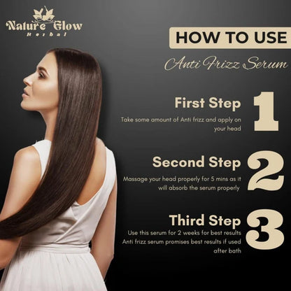 Nature Glow Herbal Anti Frizz Hair Serum - 30 ml