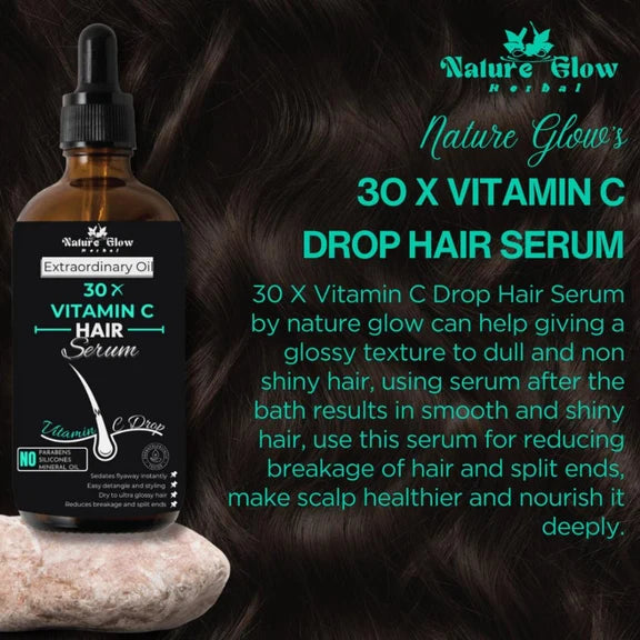 Nature Glow Herbal 30X Vitamin C Drop Hair Serum - 30 ml