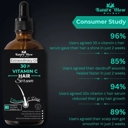 Nature Glow Herbal 30X Vitamin C Drop Hair Serum - 30 ml