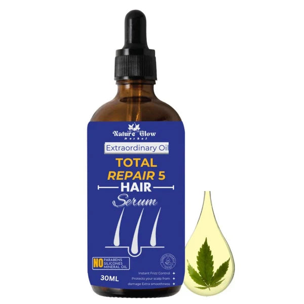 Nature Glow Herbal Total Repair 5 Hair Serum - 30 ml