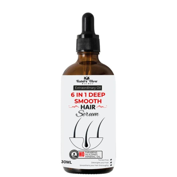 Nature Glow Herbal 6-In-1 Deep Smooth Hair Serum - 30 ml