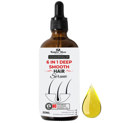 Nature Glow Herbal 6-In-1 Deep Smooth Hair Serum - 30 ml