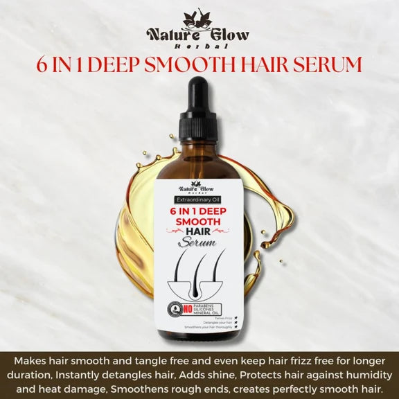 Nature Glow Herbal 6-In-1 Deep Smooth Hair Serum - 30 ml