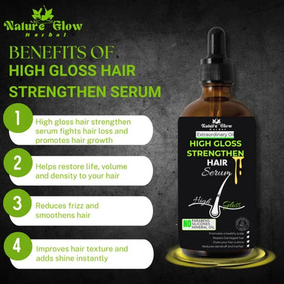 Nature Glow Herbal High Gloss Strengthen Hair Serum - 30 ml