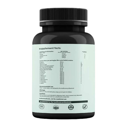 Mars By GHC Hair Biotin Tablets with Keratin, Amino Acids, Grape Seed - 60 tabs