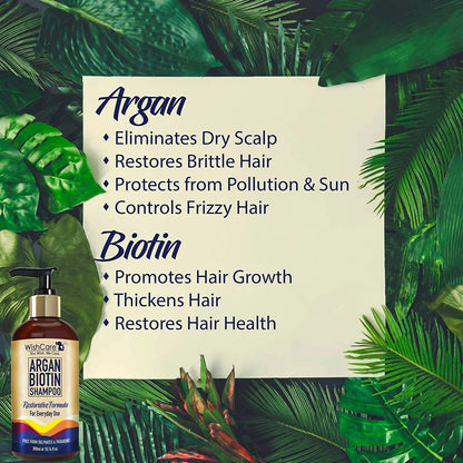 Wishcare Argan Oil Biotin Shampoo - 300 ml