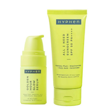 Hyphen By Kriti Sanon Golden Hour Glow Serum & Sunscreen SPF 50 Combo - combo