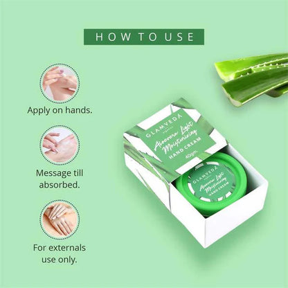 Glamveda Aloevera Light Moisturizing Hand Cream - 40 gm