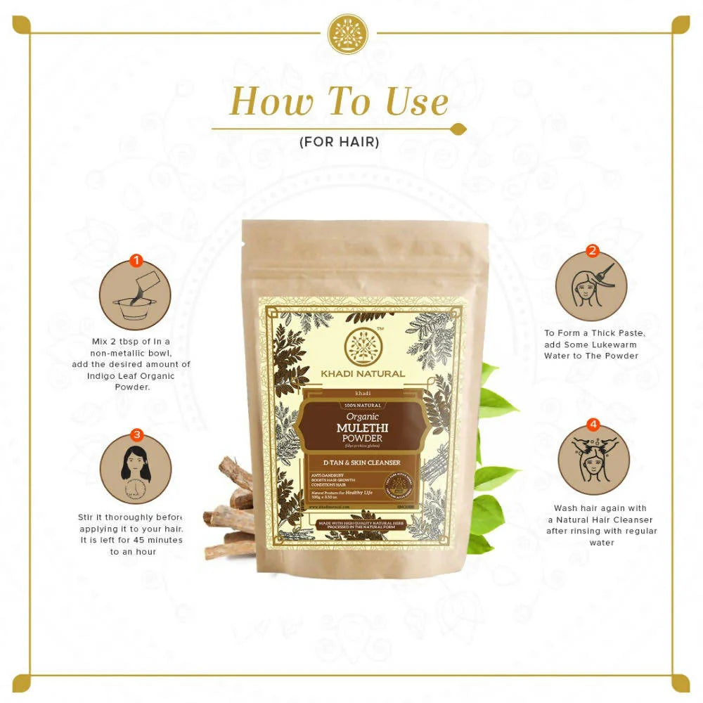 Khadi Natural Organic Mulethi Powder - 100 gm