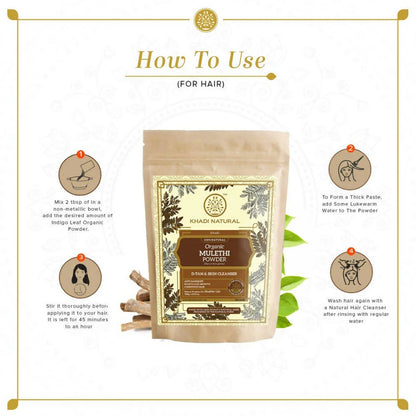 Khadi Natural Organic Mulethi Powder - 100 gm