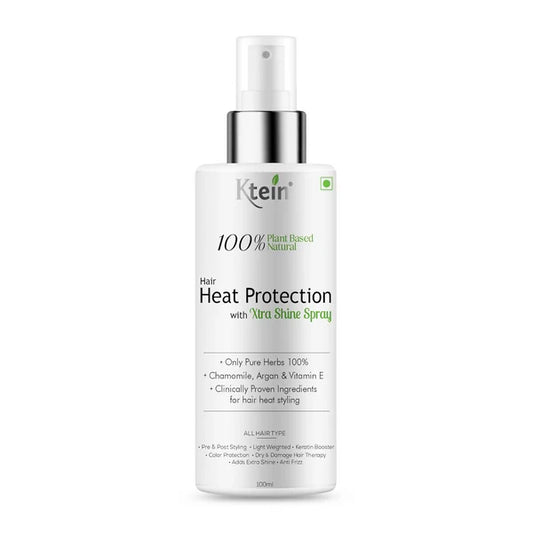 Ktein 100% Plant Based Hair Heat Protection Spray With Extra Shine Chamomile Argan And Vitamin E - 100 ml