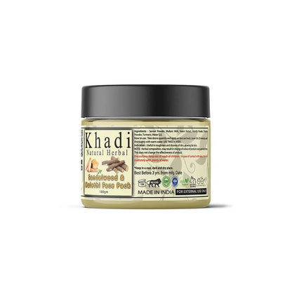 Khadi Natural Herbal Sandalwood and Mulethi Powder Face Pack - 180 gm