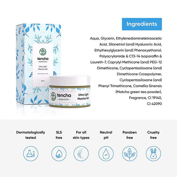 Tencha Essentials Ultra Light Matcha Face Gel - 50 gm