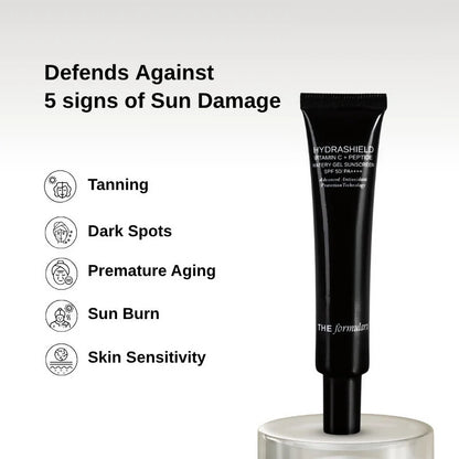 The Formularx Hydrashield Vitamin C + Peptide Sunscreen Spf 50 Pa++++ For Oily, Acne Prone Skin - 50 gm