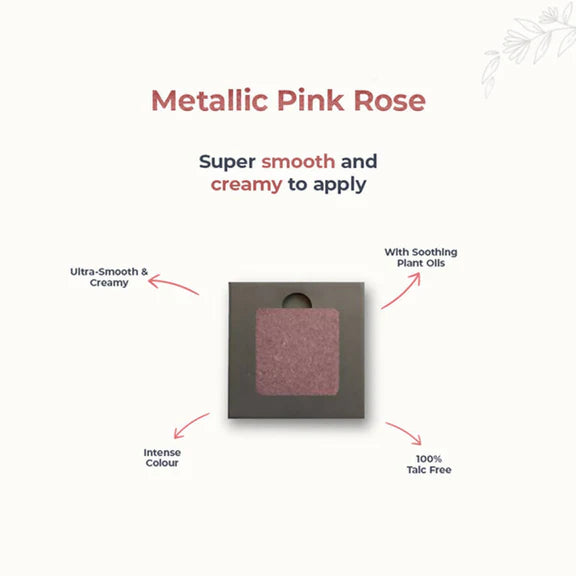 Disguise Satin Smooth Eyeshadow Squares - Metallic Pink Rose 208 - 4.5 gm