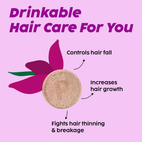 PLIX The Plant Fix Flaunt Your Hair Natural Biotin Effervescent Tablets - Orange Burst - 15 tabs