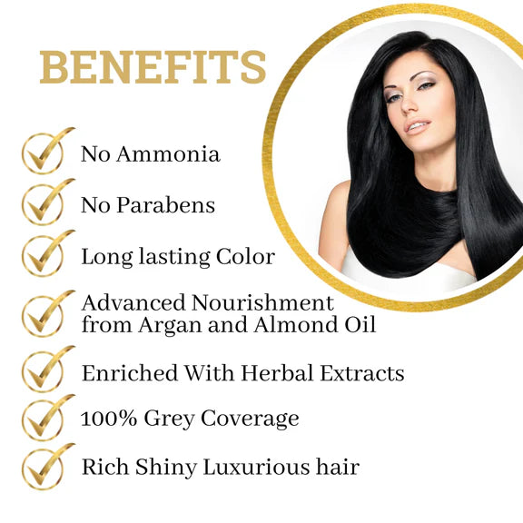 Kokila Shampoo For Men & Women, No Ammonia, No Paraben - 200 ml - Natural Black