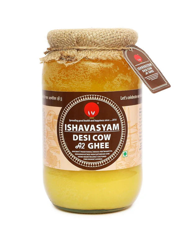 Isha Vasyam A2 Desi Ghee - Desi Gir Cow's Vedic Traditional Grassfed Ghee - 500 ml