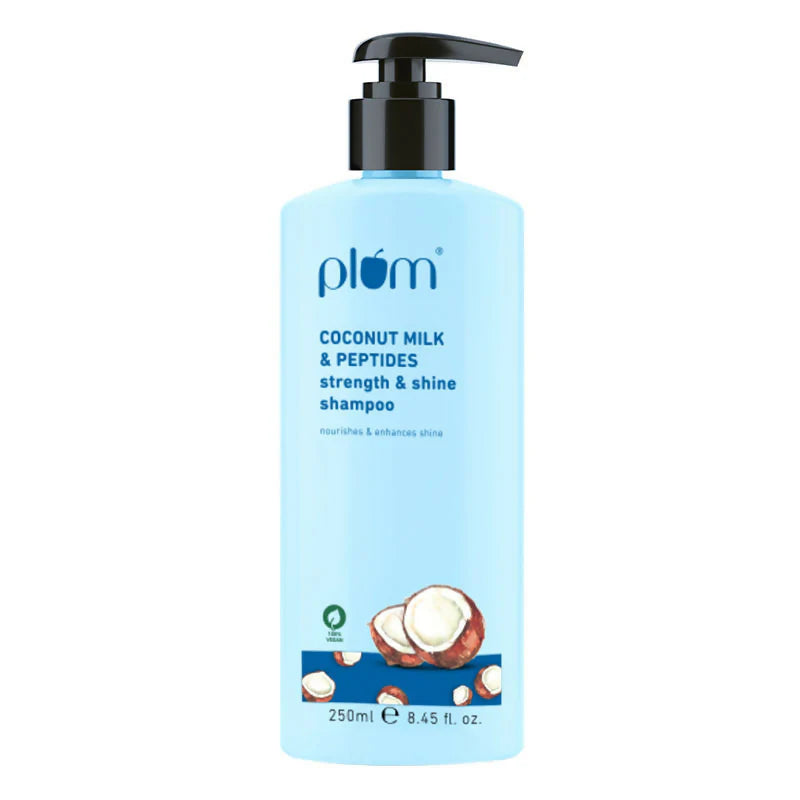 Plum Coconut Milk & Peptides Shampoo For Soft, Shiny Hair - 250 ml