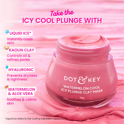 Dot & Key Watermelon Cool Icy Plunge Clay Mask - 70 gm