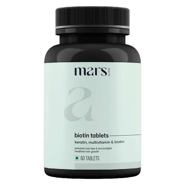 Mars By GHC Hair Biotin Tablets with Keratin, Amino Acids, Grape Seed - 60 tabs