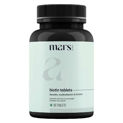 Mars By GHC Hair Biotin Tablets with Keratin, Amino Acids, Grape Seed - 60 tabs