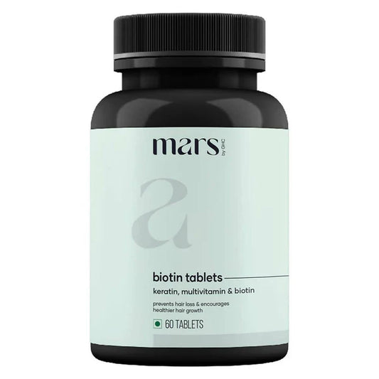 Mars By GHC Hair Biotin Tablets with Keratin, Amino Acids, Grape Seed - 60 tabs