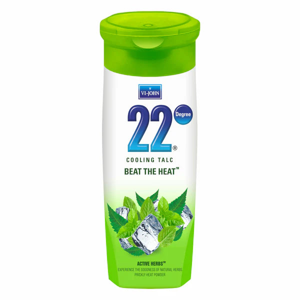 VI-JOHN 22 Degree Cooling Talc Beat the Heat Neem and Mint - 300 gm