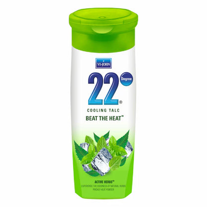 VI-JOHN 22 Degree Cooling Talc Beat the Heat Neem and Mint - 300 gm