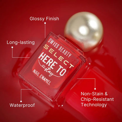 Swiss Beauty Select Here To Stay Nail Enamel - Thats Burgundy - 12 ml