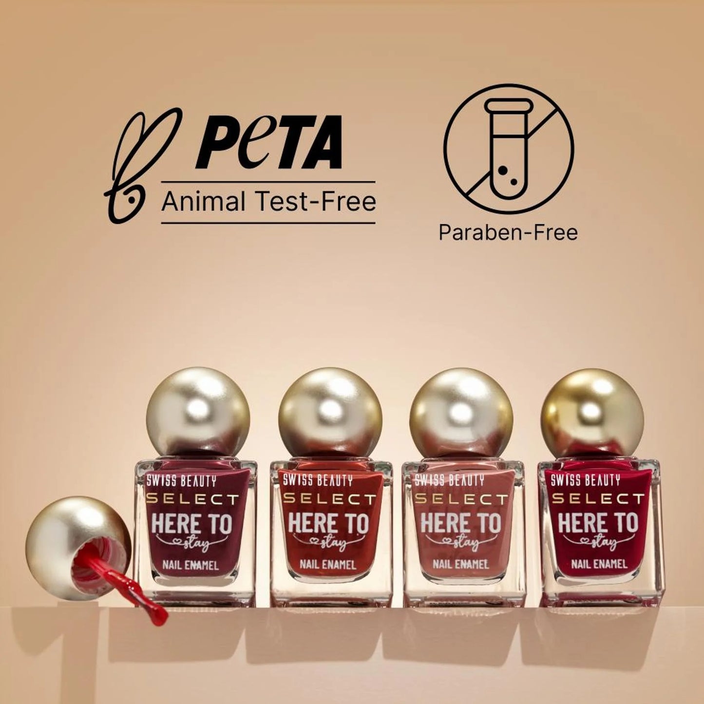 Swiss Beauty Select Here To Stay Nail Enamel - Metallic Gold - 12 ml