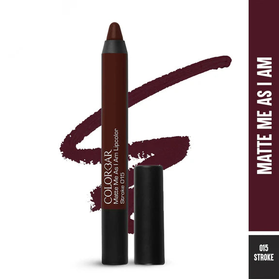 Colorbar Matte Me As I Am Lip Color New Stroke-[015] - 2.8 gm