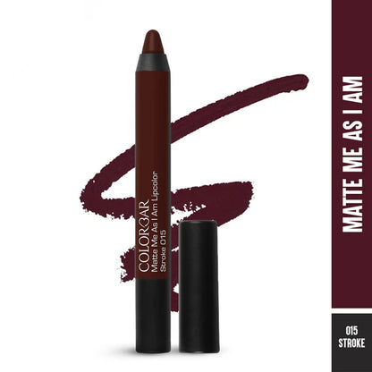 Colorbar Matte Me As I Am Lip Color New Stroke-[015] - 2.8 gm