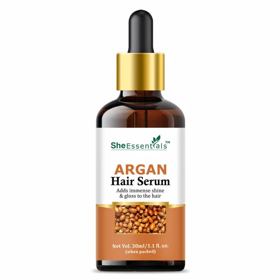 She Essentials Moroccan Argan Hair Serum With Argan Oil For Frizz Free & Shiny Hair - 30 ml
