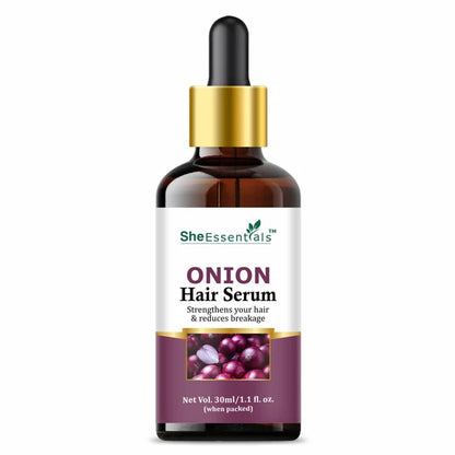 She Essentials Onion Hair Serum With Onion & Biotin For Strong Frizz - Free Hair - 30 ml