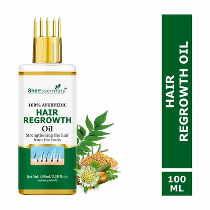 She Essentials Hair Regrowth Oil Infused With Rosemary For Anti Hair Fall & Hair Growth - 100 ml