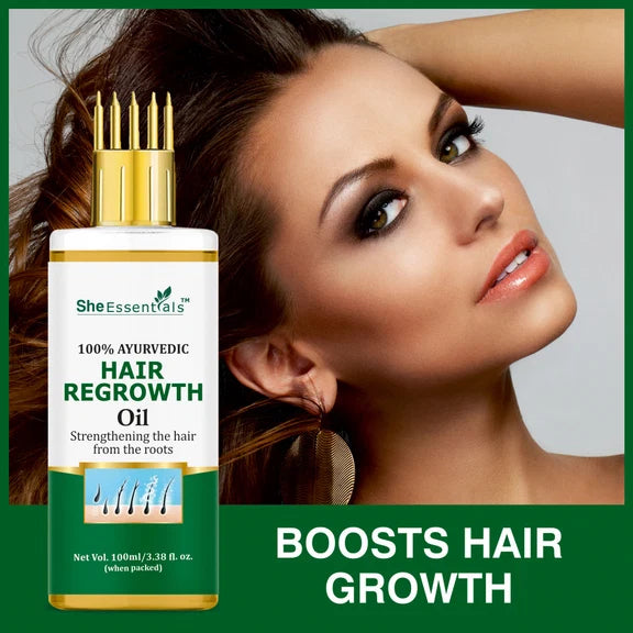 She Essentials Hair Regrowth Oil Infused With Rosemary For Anti Hair Fall & Hair Growth - 100 ml