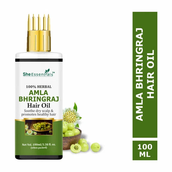 She Essentials Amla Bhringraj Hair Oil For Anti Dandruff & Hair Growth - 100 ml