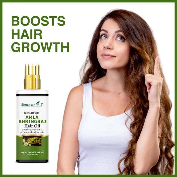She Essentials Amla Bhringraj Hair Oil For Anti Dandruff & Hair Growth - 100 ml