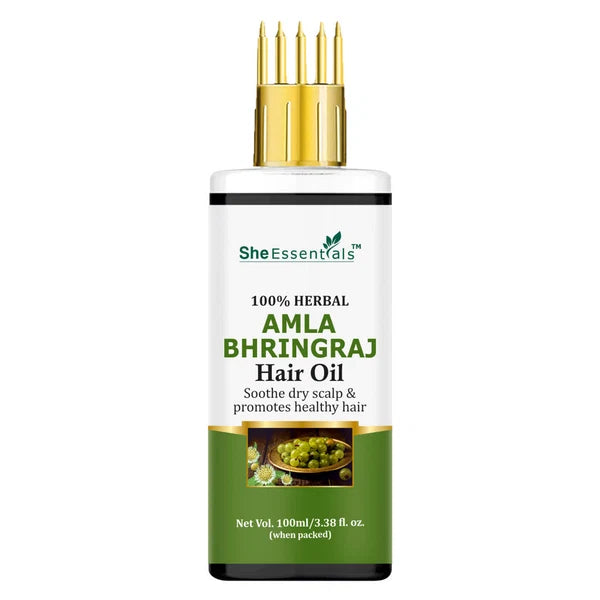 She Essentials Amla Bhringraj Hair Oil For Anti Dandruff & Hair Growth - 100 ml
