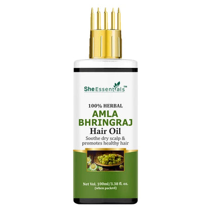 She Essentials Amla Bhringraj Hair Oil For Anti Dandruff & Hair Growth - 100 ml