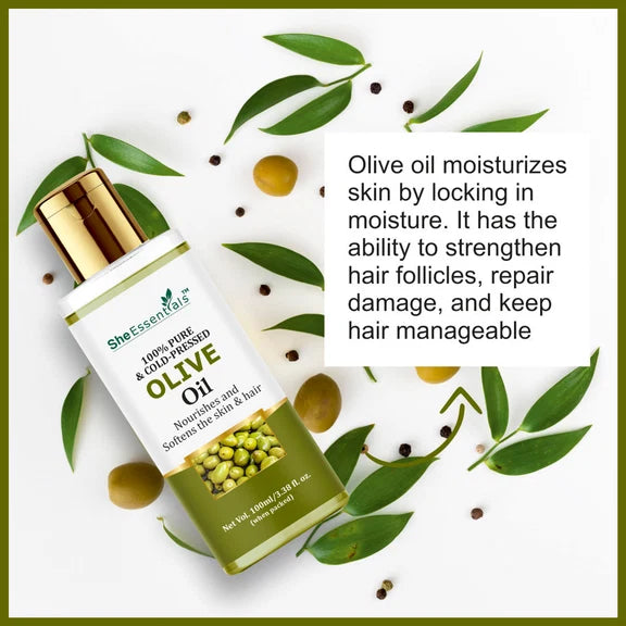 She Essentials 100% Pure Castor & Olive Oil For Skincare & Haircare - combo